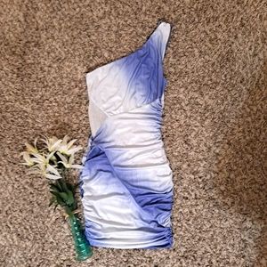 One shoulder bodycon dress from BeBe 💙🤍